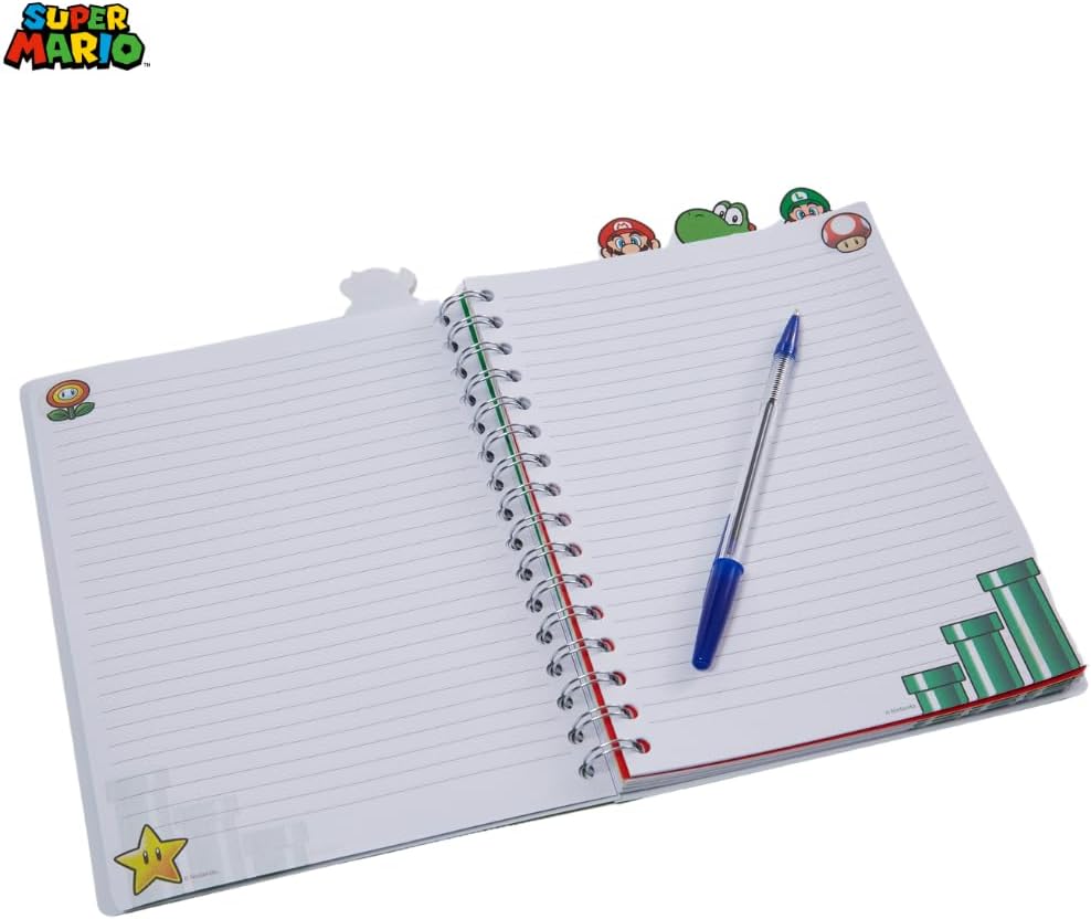 libreta super Mario con divisiones