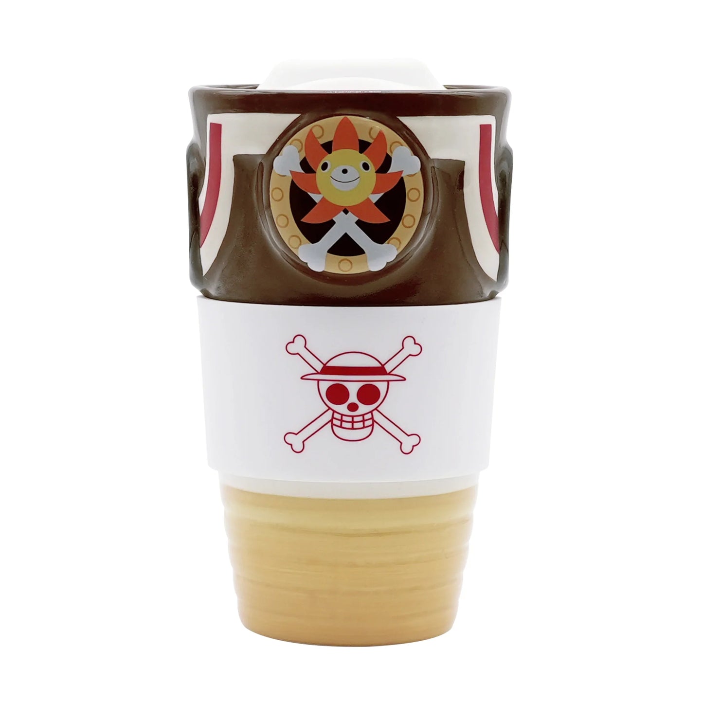 Taza alta para cafe con tapa One Piece