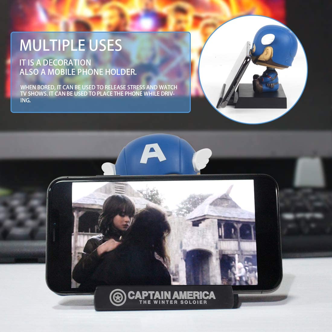 Soporte telefono celular capitán America