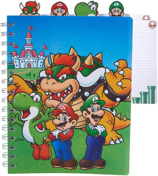 libreta super Mario con divisiones