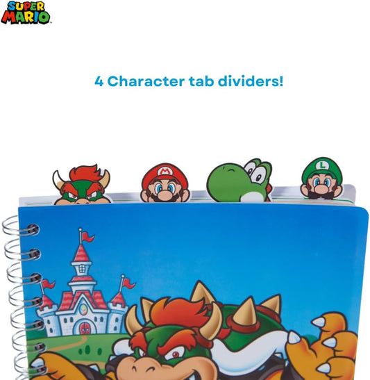 libreta super Mario con divisiones