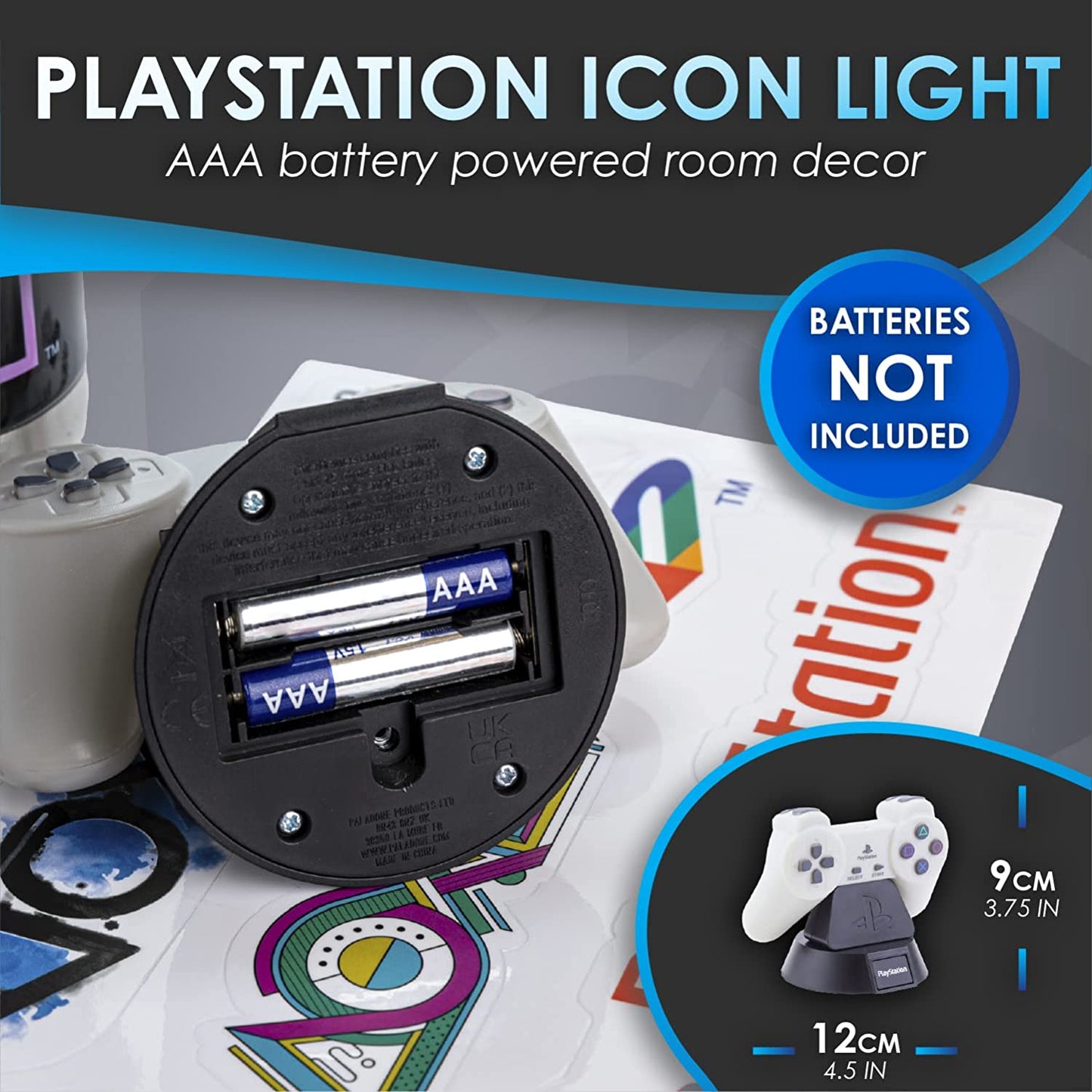 Set lampara botella y stickers playstation