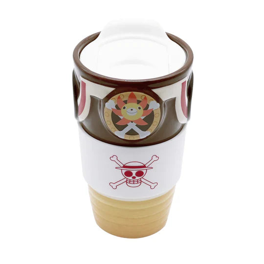 Taza alta para cafe con tapa One Piece