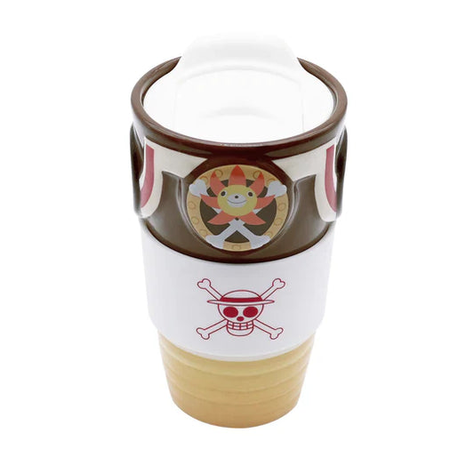 Taza alta para cafe con tapa One Piece