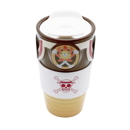 Taza alta para cafe con tapa One Piece