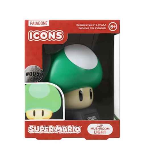 Lampara Icon Super Mario 1 up Mushroom Light