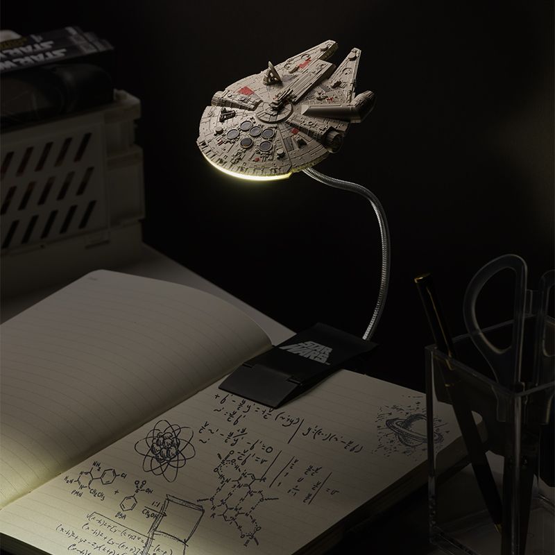 lampara de libro, luz de lectura Star wars Millenium Falcon